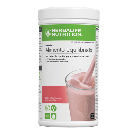 Fórmula 1 Sin batido sustitutivo - frambuesa y chocolate blanco