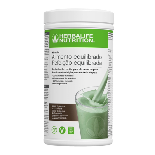 Fórmula 1 batido sustitutivo - menta y chocolate